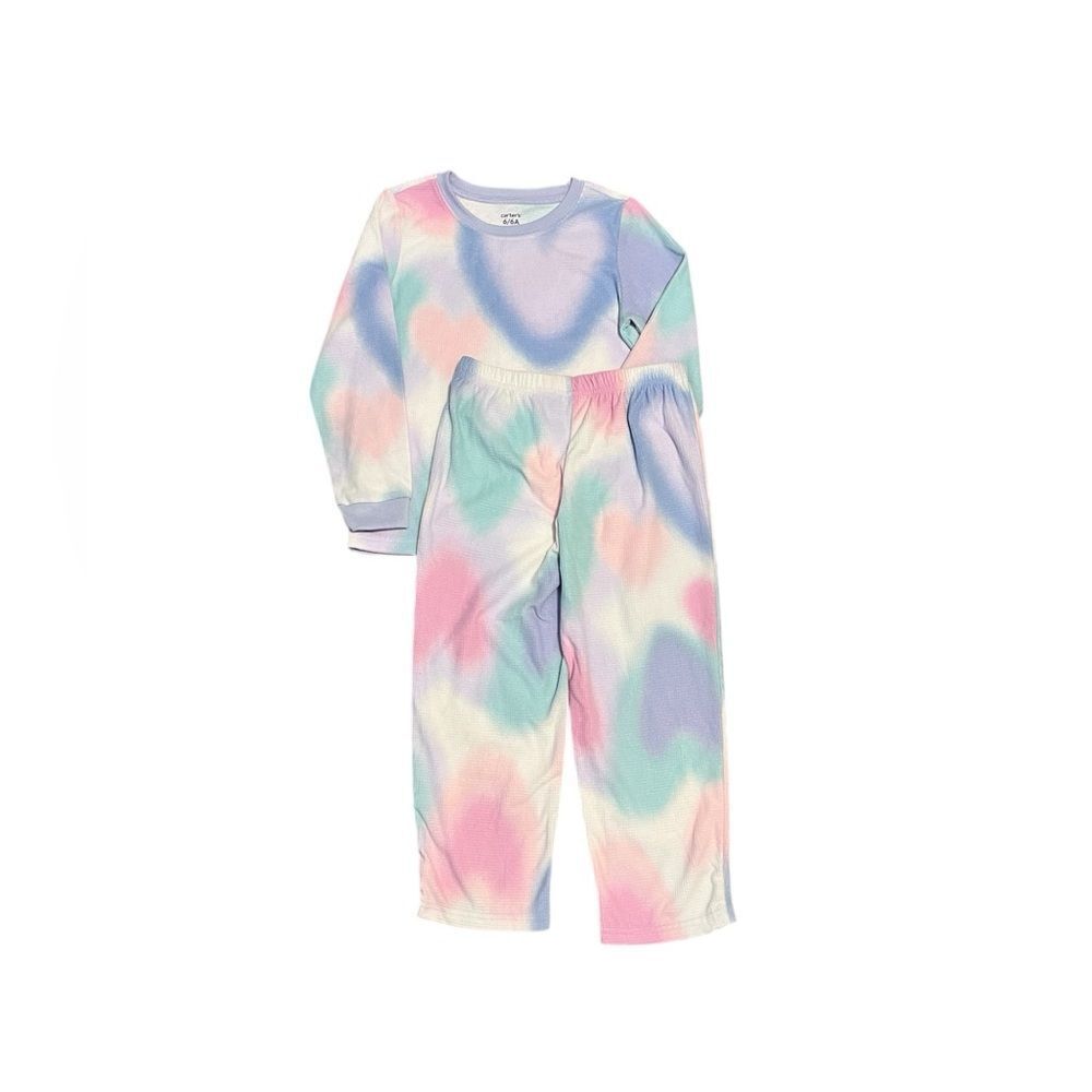 Carters Girls Fleece Pajamas Set Pjs Long Sleeve Sz 6 6X